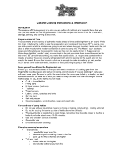 General Cooking Instructions &amp; Information