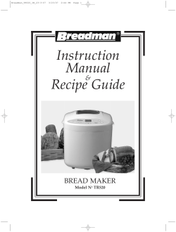 Instruction Manual Recipe Guide &amp;