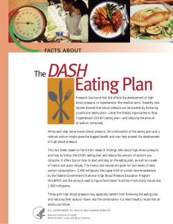 DASH Eating Plan The facts about