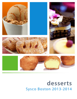 desserts Sysco Boston 2013-2014