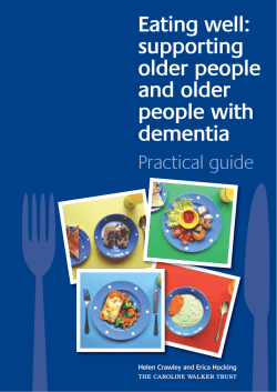 Eating well: supporting older people and older