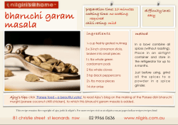 bharuchi garam masala preparation time: