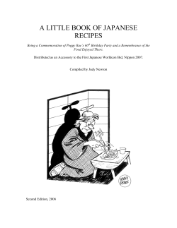 A LITTLE BOOK OF JAPANESE RECIPES