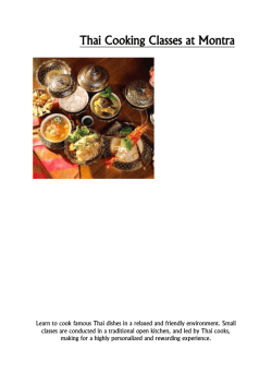 Thai Cooking Classes at Montra