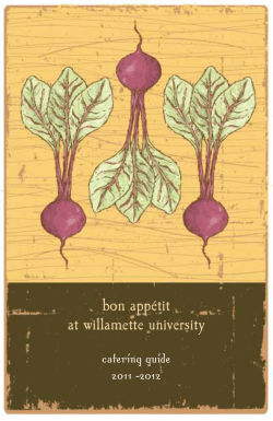 bon appétit at willamette university catering guide 2011 -2012