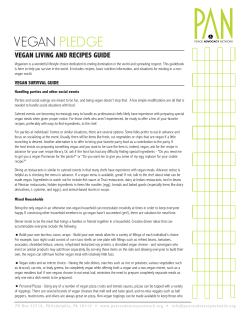 VEGAN PLEDGE VEGAN LIVING AND RECIPES GUIDE