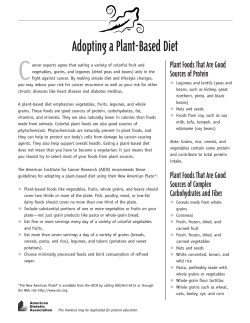 C Adopting a Plant-Based Diet Plant Foods That Are Good