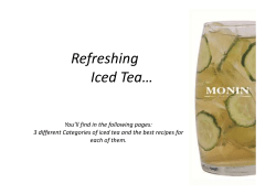 Refreshing Iced Tea…