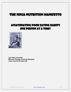 The Ninja Nutrition Manifesto Assassinating Poor Eating Habits