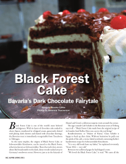 Black Forest Cake B Bavaria’s Dark Chocolate Fairytale