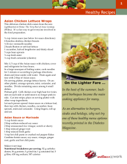 Healthy Recipes 1 Asian Chicken Lettuce Wraps