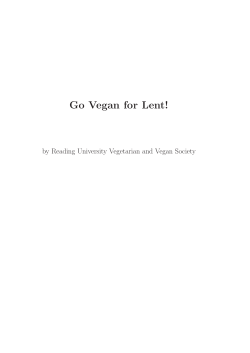 Go Vegan for Lent! by Reading University Vegetarian and Vegan Society
