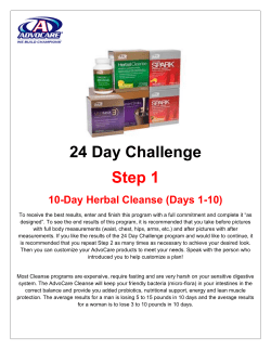 24 Day Challenge Step 1 10-Day Herbal Cleanse (Days 1-10)