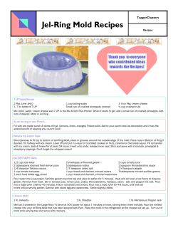 Jel-Ring Mold Recipes Thank you  to everyone who contributed ideas