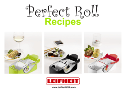 Perfect Roll Recipes www.LeifheitUSA.com