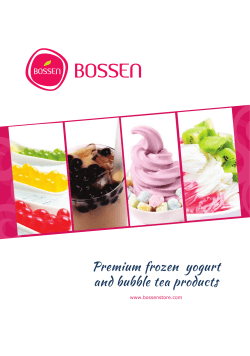 Premium frozen  yogurt and bubble tea products www.bossenstore.com