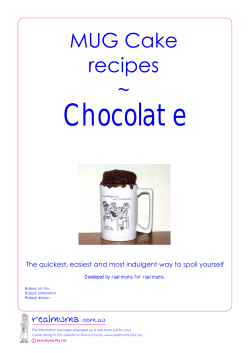 Chocolate MUG Cake recipes ~