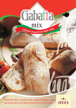 CIABATTA MIX is based on the original Italian recipe