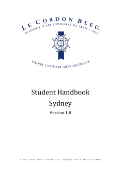 Student Handbook Sydney  Version 1.8