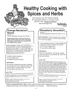 Healthy Cooking with Spices and Herbs