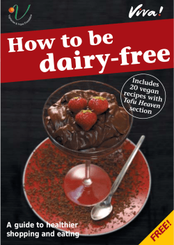 dairy-free How to be FREE! A guide to healthier