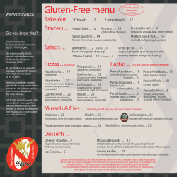 Gluten-Free menu Starters ...