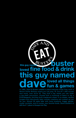 EAT dave  buster