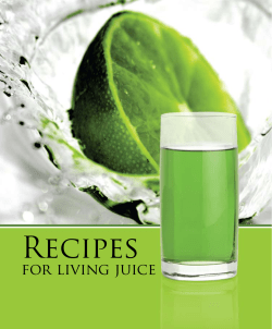 Recipes for living juice