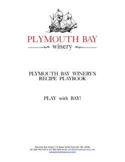 PLYMOUTH BAY WINERY’S RECIPE PLAYBOOK PLAY with BAY!