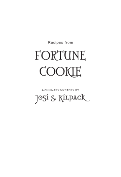 Fortune Cookie Josi s. Kilpack Recipes from