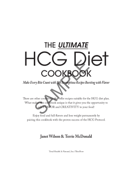 HCG Diet COOKBOOK ULTIMATE