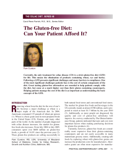 The Gluten-free Diet: Can Your Patient Afford It?