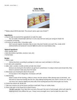 Cake Balls By Jessica Fabela Ingredients: