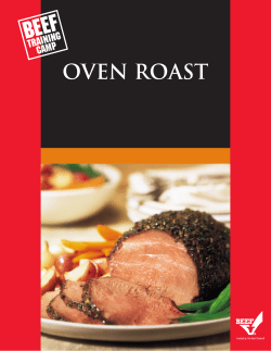 OVEN ROAST Funded by The Beef Checkoff
