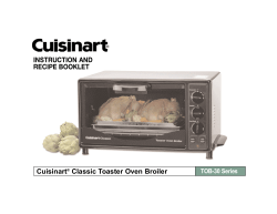 Cuisinart Classic Toaster Oven Broiler s INSTRUCTION AND