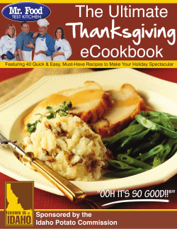 Thanksgiving The Ultimate eCookbook Sponsored by the