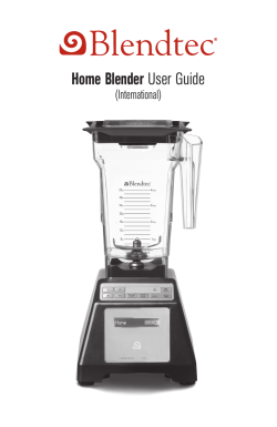 Home Blender User Guide (International)