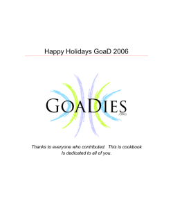 Happy Holidays GoaD 2006 Is dedicated to all of you.