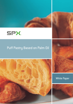 Puff Pastry Based on Palm Oil White Paper