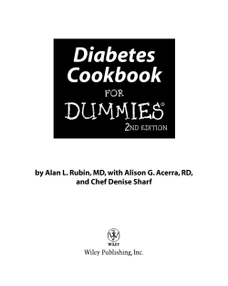Diabetes Cookbook DUMmIES by Alan L. Rubin, MD, with Alison G. Acerra, RD,