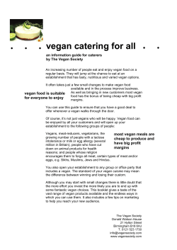 vegan catering for all an information guide for caterers