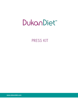 PRESS KIT www.dukandiet.com
