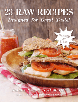 23 Raw Recipes Designed  for Great Taste! Valued