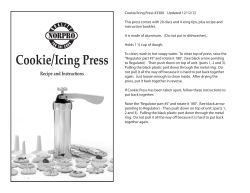 Cookie/Icing Press #3300    Updated 12/12/12