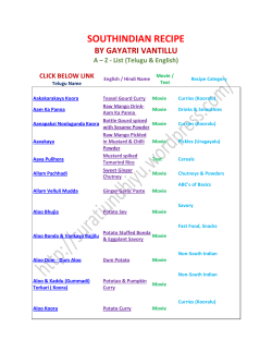 SOUTHINDIAN RECIPE BY GAYATRI VANTILLU CLICK BELOW LINK