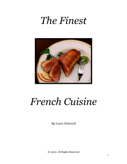 The Finest French Cuisine  By Laure Dubreuil