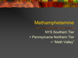 Methamphetamine NYS Southern Tier + Pennsylvania Northern Tier = “Meth Valley”