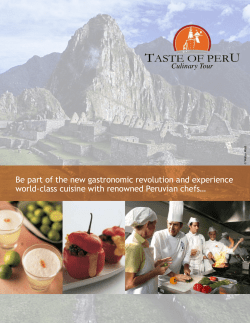 Be part of the new gastronomic revolution and experience