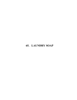 65.   LAUNDRY SOAP