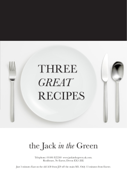 THREE RECIPES GREAT in the
